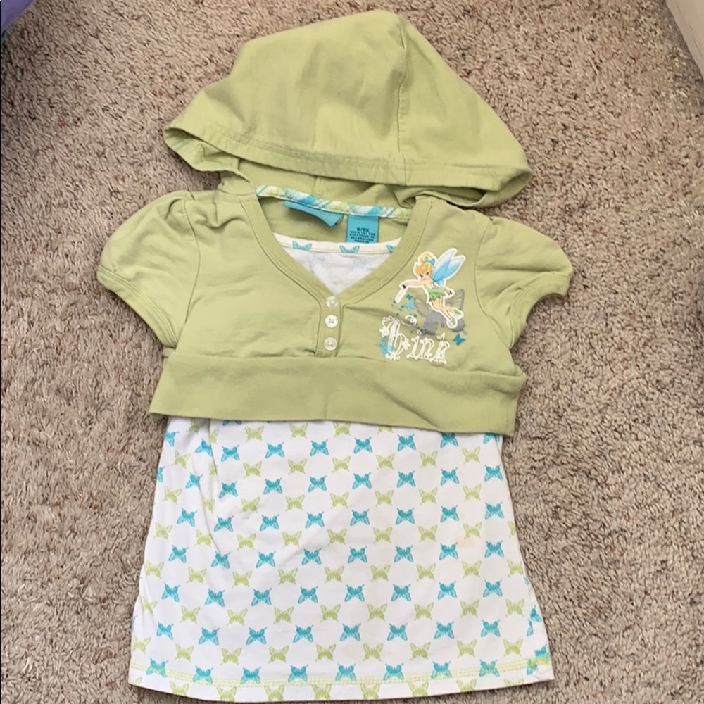 Girls fairies tinker bell layered shirt size 6/6X